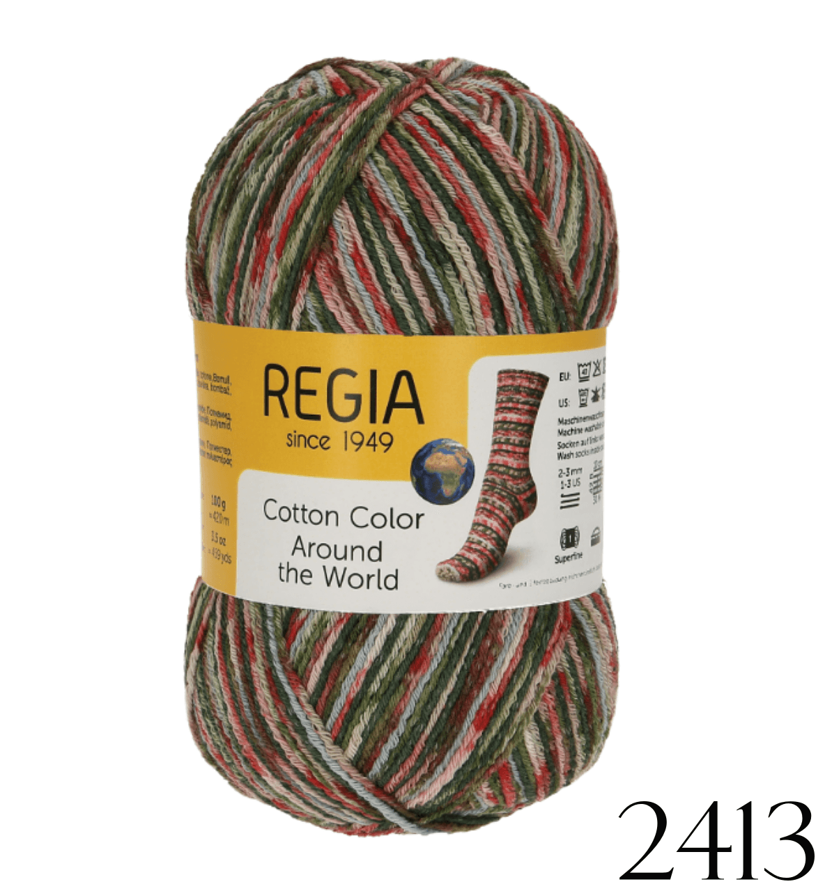 Regia Cotton ♥ Around The World color - Biscotte Yarns