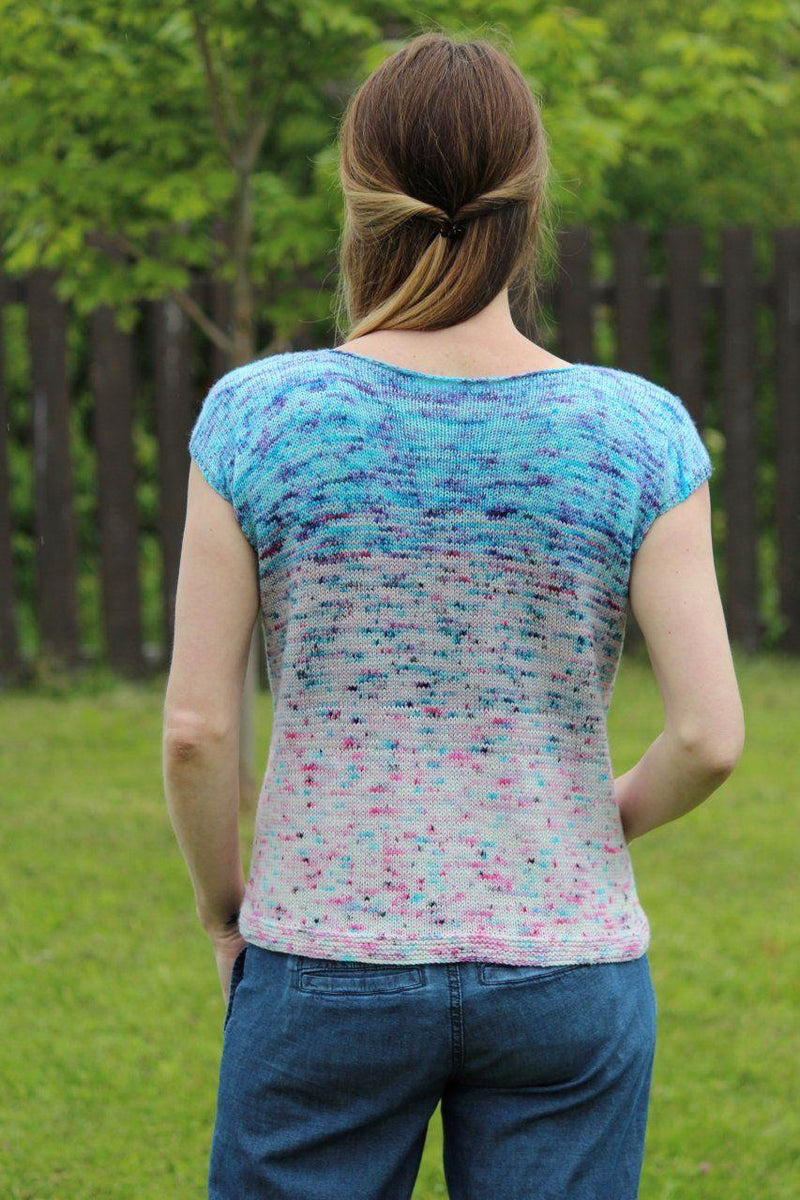 Faded Frenzy Tee | Free Knitting Pattern - Biscotte Yarns