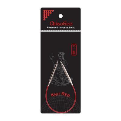 ChiaoGoo Knit Red Circular Knitting Needles 9″ (23 cm) - Biscotte Yarns