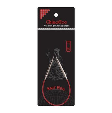 ChiaoGoo Knit Red Circular Knitting Needles 9″ (23 cm) - Biscotte Yarns