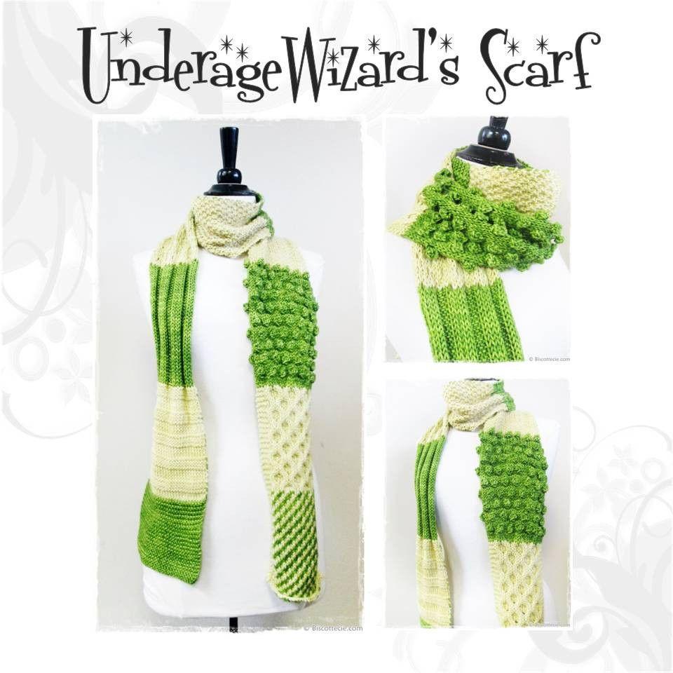 Underage Wizard's scarf pattern - Biscotte yarns