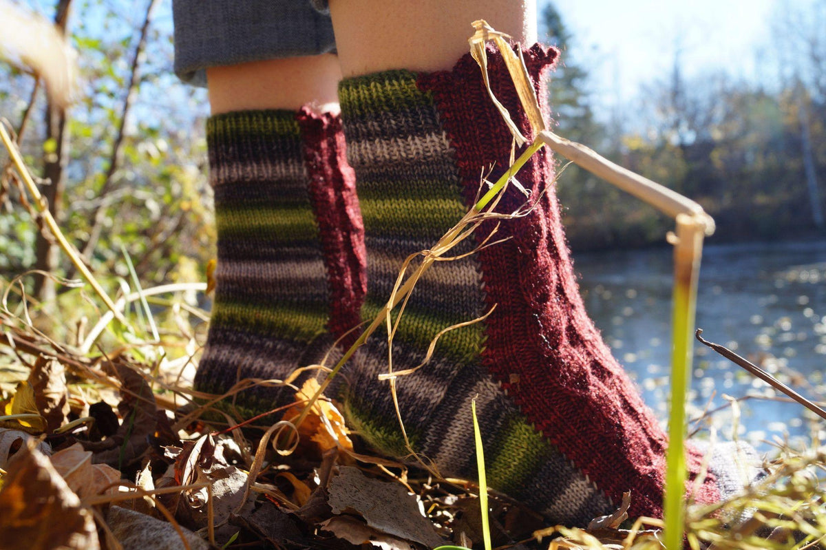 Vipere's tongue sock pattern - Biscotte yarns