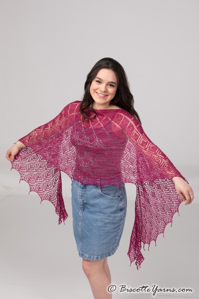 Crystallace - Shawl Pattern - Biscotte Yarns