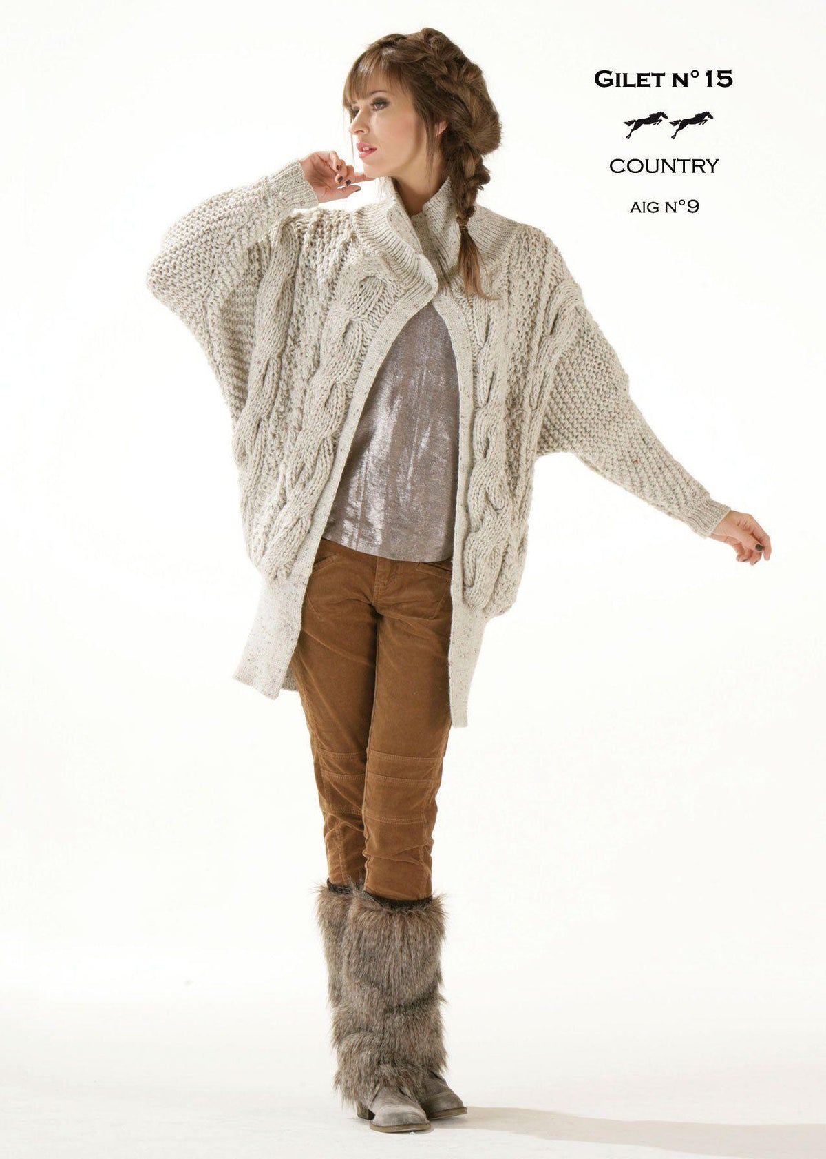 Free Cheval Blanc pattern - Women's vest cat.13-15 - Biscotte Yarns