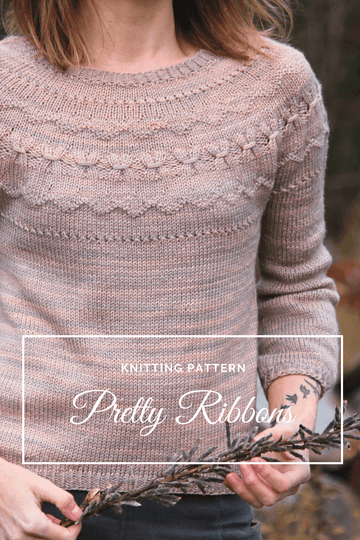 Pretty Ribbons Pullover | Knitting Pattern - Biscotte Yarns