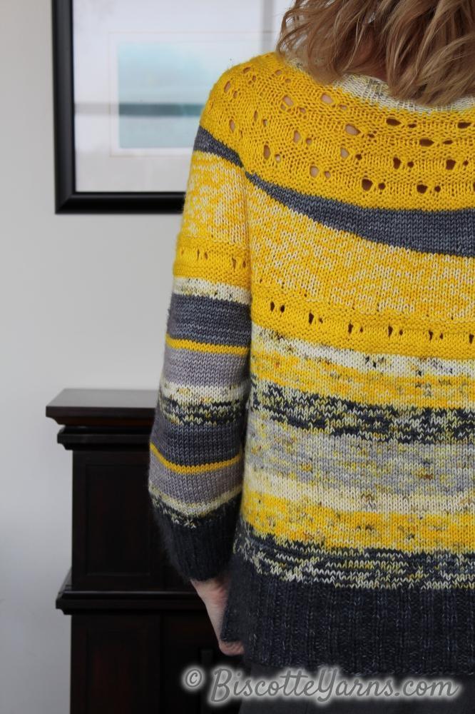 Ray of Soleil free sweater pattern - Biscotte Yarns