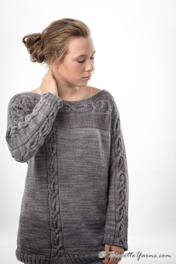 Knitting pattern ♥ Belle Lurette sweater - Biscotte yarns