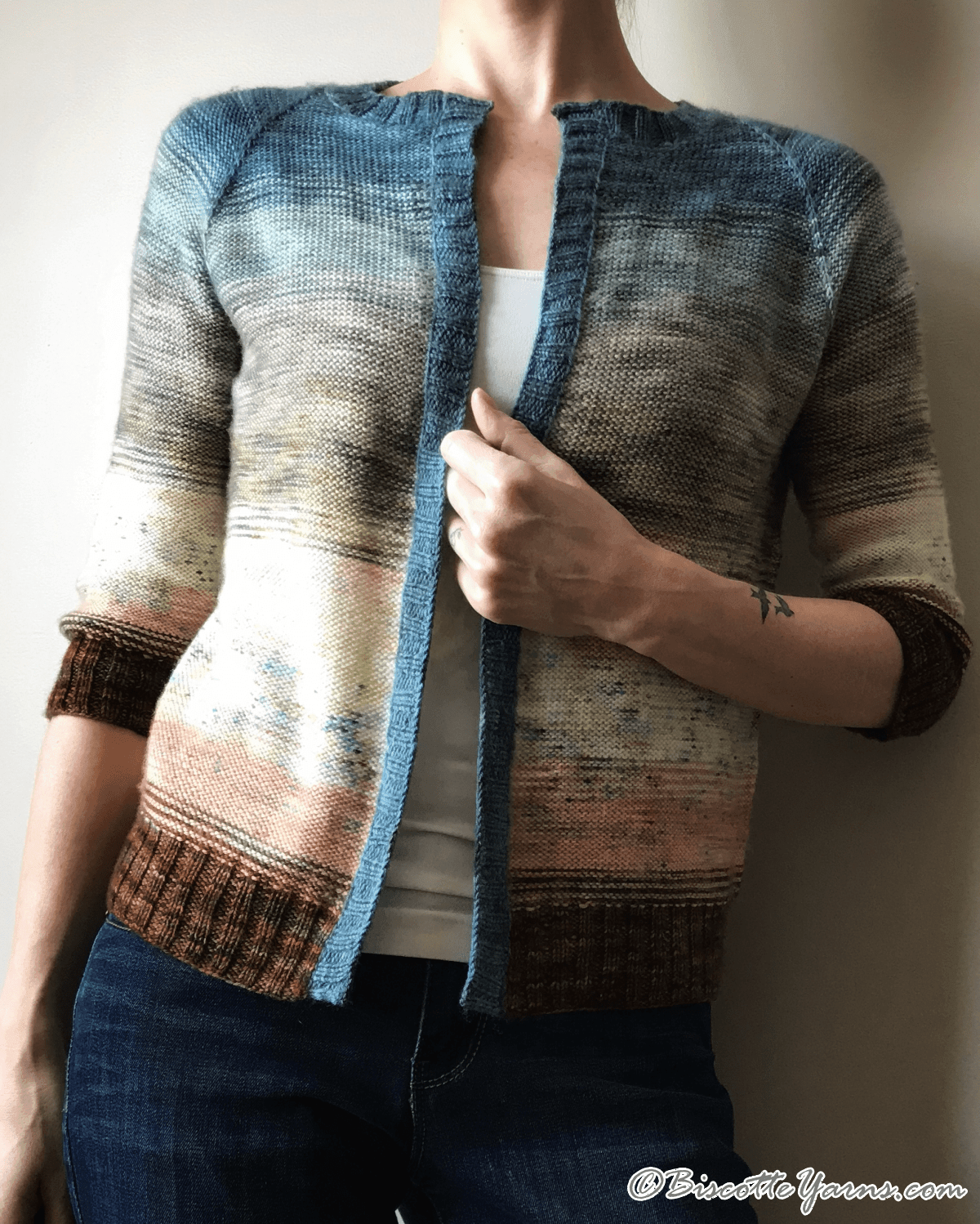 Land & Sea Cardigan - Free Pattern - Biscotte Yarns