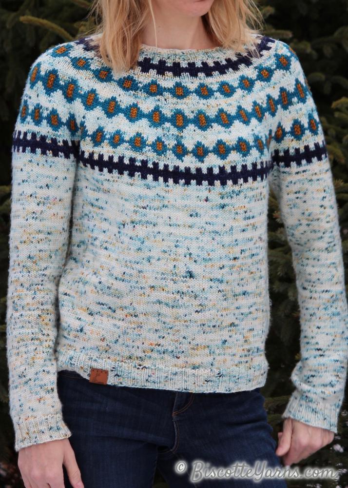 Jigs and Reels | Fairisle Yoke Free Pattern - Biscotte Yarns