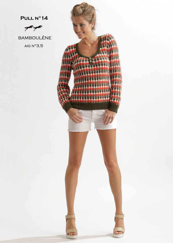 Free Cheval Blanc pattern - Women's sweater cat.20-14 - Biscotte Yarns