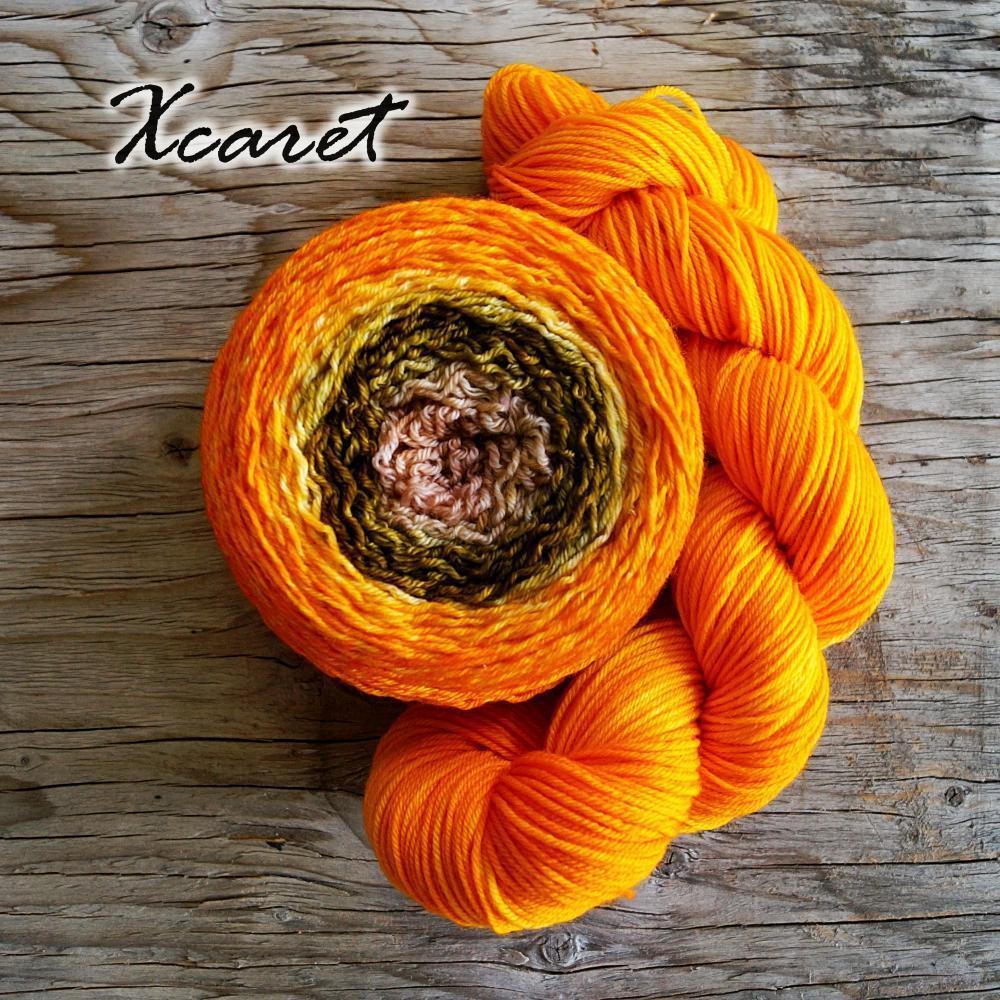 Knitting kit - Shawl Xcaret Biscotte Version - Biscotte Yarns