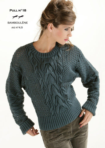 Free Cheval Blanc pattern - Women's sweater cat.13-18 - Biscotte Yarns