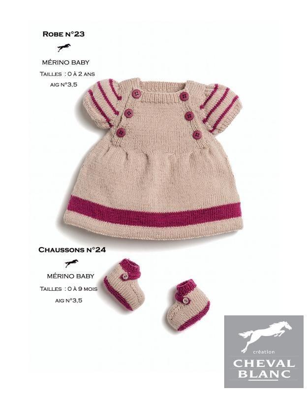 Free Cheval Blanc pattern - Dress - Cat. 25-23 - Biscotte Yarns