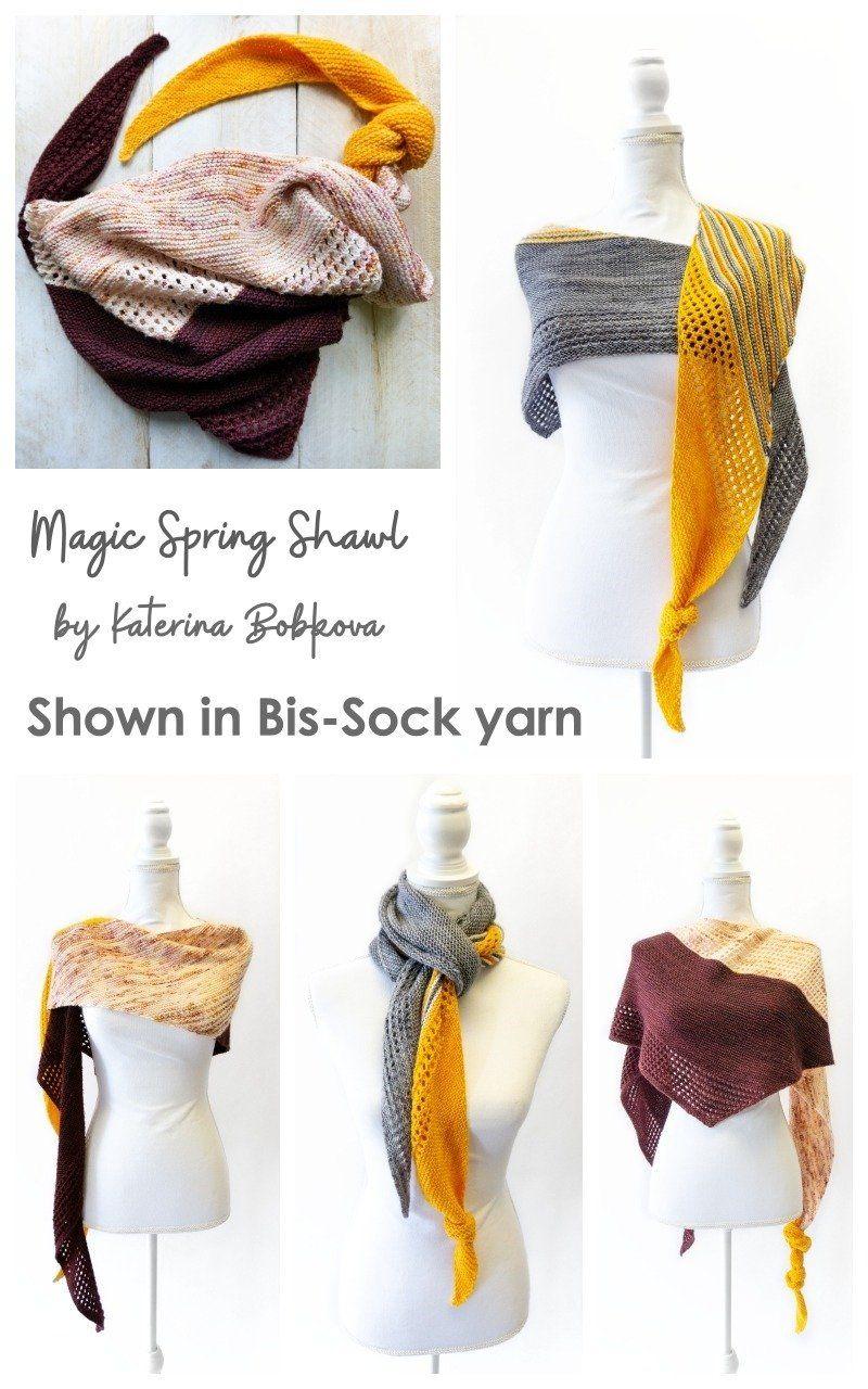 MAGIC SPRING SHAWL knitting kit by Katerina Bobkova - Biscotte Yarns