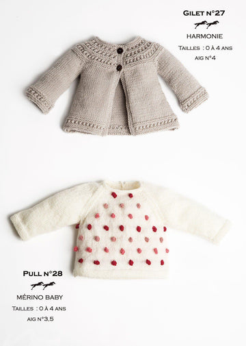Free Cheval Blanc pattern - Girls sweater cat.23-28 - Biscotte Yarns