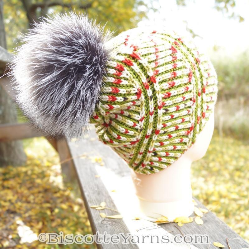 Hat Knitting Pattern | Spiral Brioche Hat - Biscotte Yarns