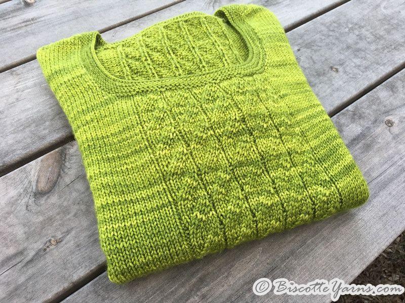 Knitting pattern ♥ Sunset Breeze sweater - Biscotte yarns