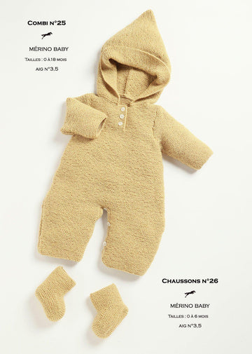 Free Cheval Blanc pattern - Overall for baby cat.21-25 - Biscotte Yarns
