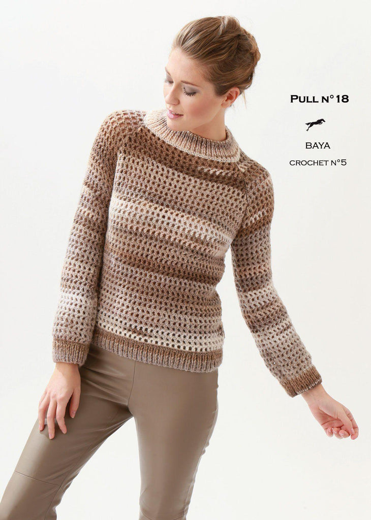 Free Cheval Blanc pattern - Women's sweater cat.21-18 - Biscotte Yarns