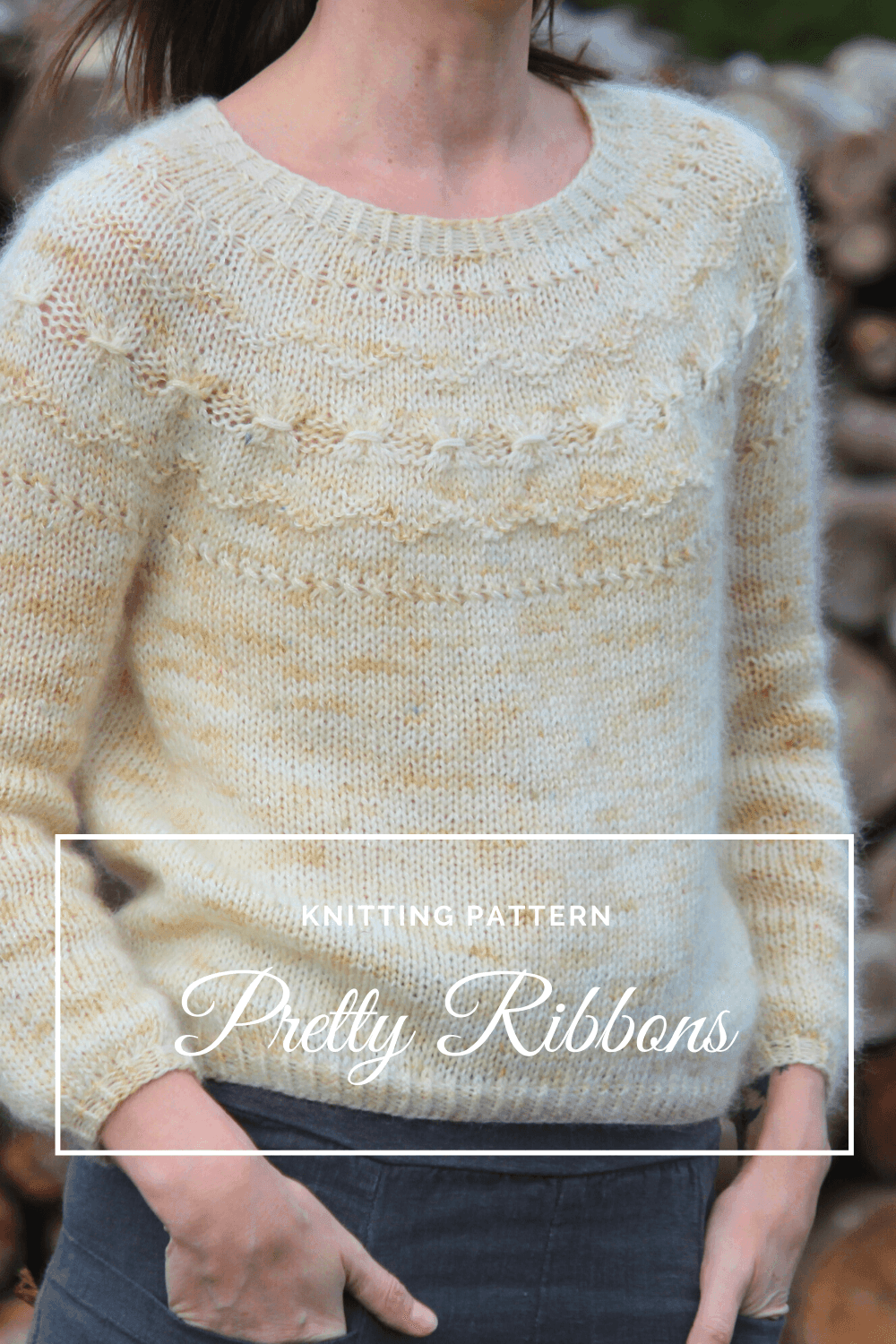 Pretty Ribbons Pullover | Knitting Pattern - Biscotte Yarns