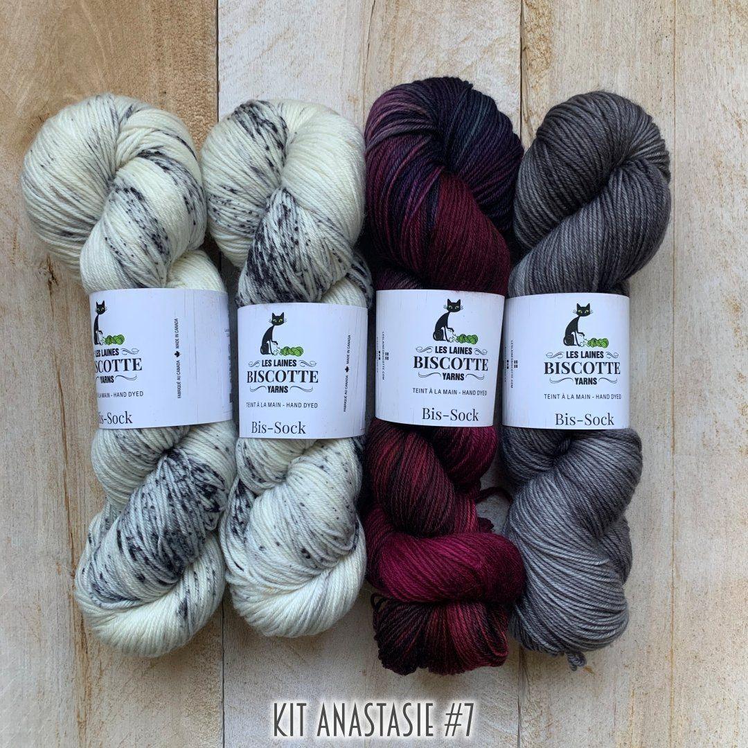 Yarn kit for crocheters to make the Anastasie shawl - Biscotte Yarns