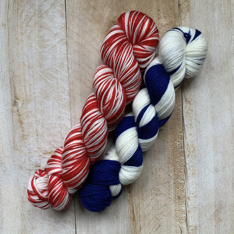 Sock knitting kit - HOME OF THE BRAVES - Biscotte Yarns