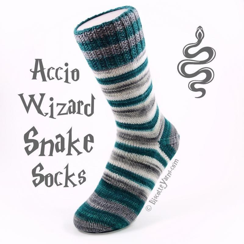 ACCIO WIZARD SOCKS PATTERN - Biscotte Yarns