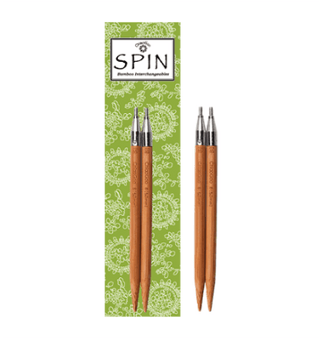 ChiaoGoo Interchangeable knitting needles SPIN Bamboo Tips 4'' (10cm) - Biscotte Yarns