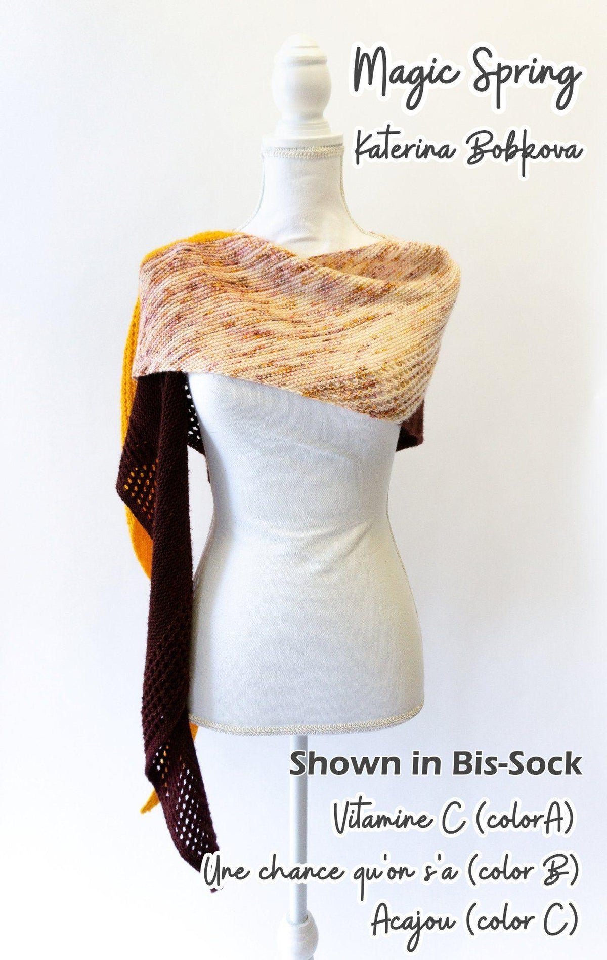 MAGIC SPRING SHAWL knitting kit by Katerina Bobkova - Biscotte Yarns