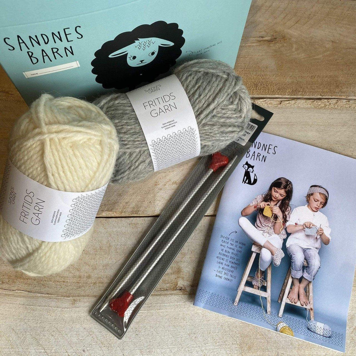 Learn to Knit Kit (Yarn not included) - Sandnes Barn - Biscotte Yarns