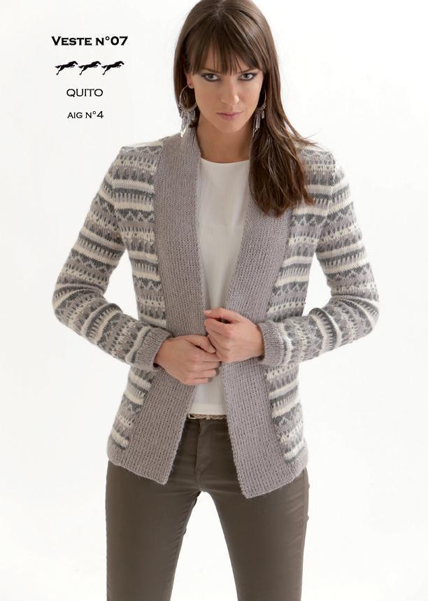 Free Cheval Blanc pattern - Women's vest cat.19-07 - Biscotte Yarns