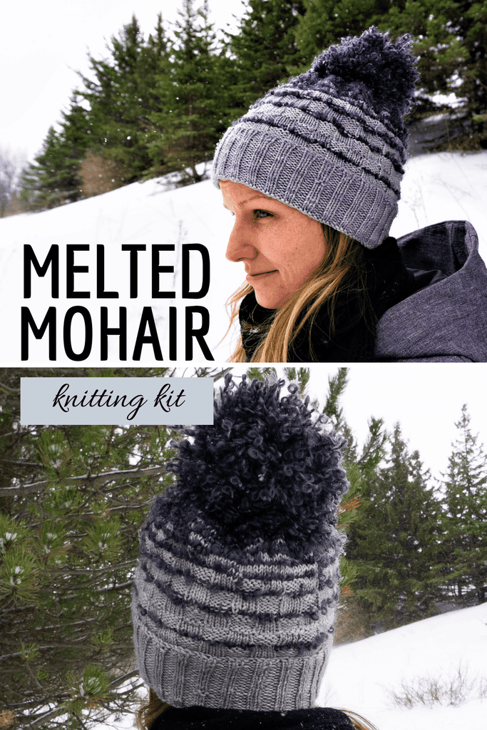 Melted Mohair Hat | Knitting Kit - Biscotte Yarns