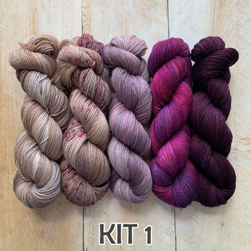 Knitting kit - FADING POINT shawl by Joji Locatelli - Biscotte Yarns