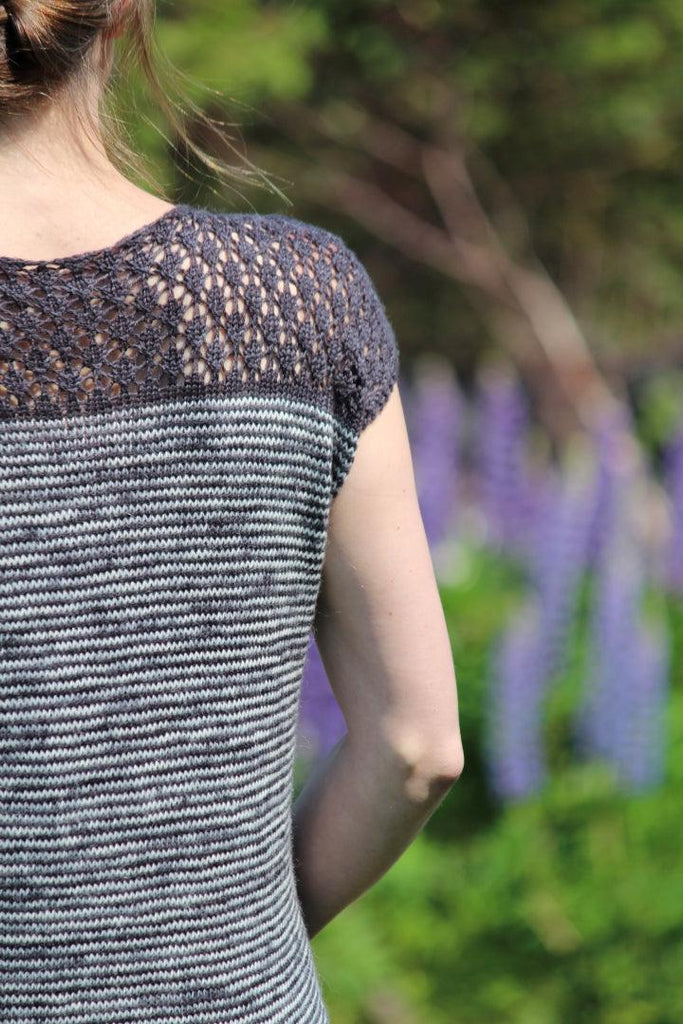 Laced with Stripes Knitting Pattern - Biscotte Yarns