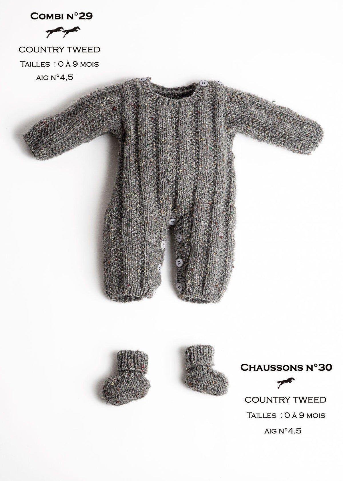 Free Cheval Blanc pattern - Baby booties cat.23-30 - Biscotte Yarns