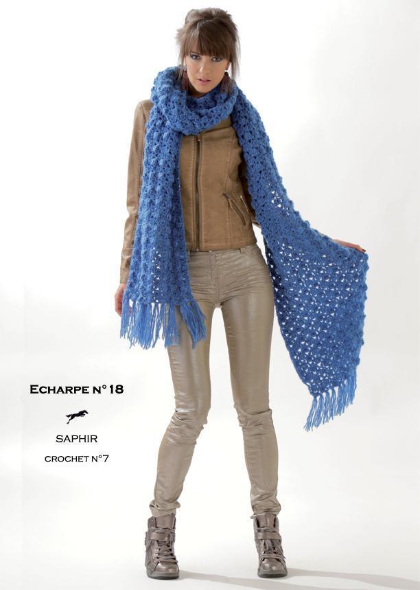 Free Cheval Blanc pattern - Scarf cat.19-18 - Biscotte Yarns