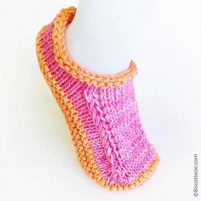 Non felted slippers pattern Biscotte's version - Biscotte yarns