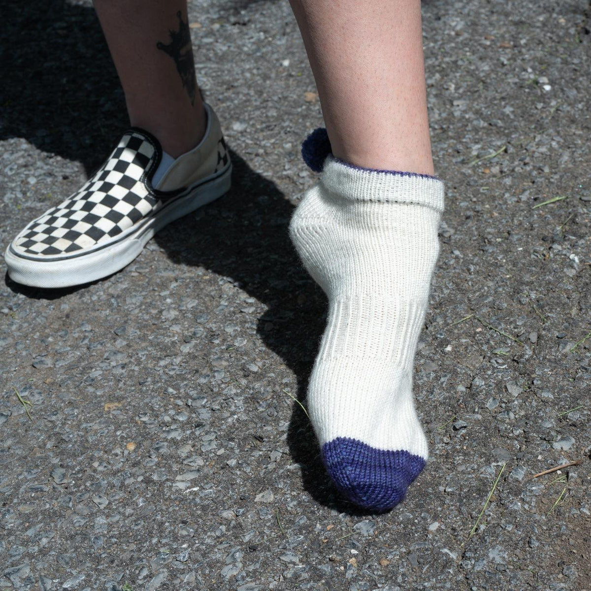 Sporty Pom Pom | Socks Pattern - Biscotte Yarns