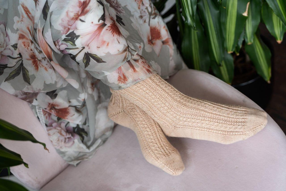 Seaward Flow Socks Socks Pattern - Biscotte Yarns