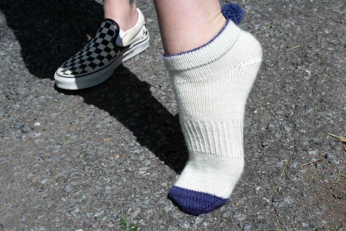 Sporty Pom Pom | Socks Pattern - Biscotte Yarns