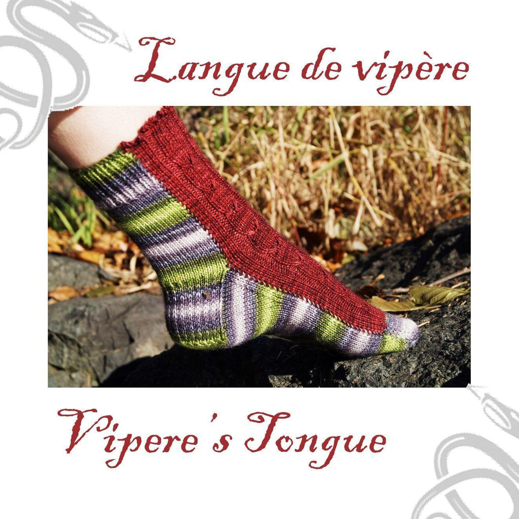 Vipere's tongue sock pattern - Biscotte yarns