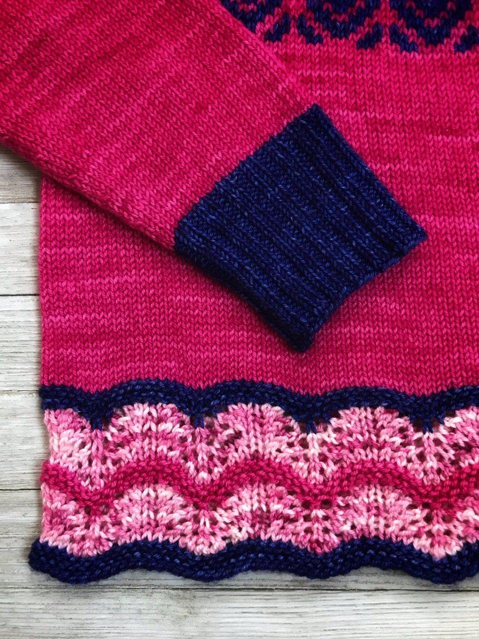 Pretty in pink Pullover | Free knitting Pattern - Biscotte Yarns