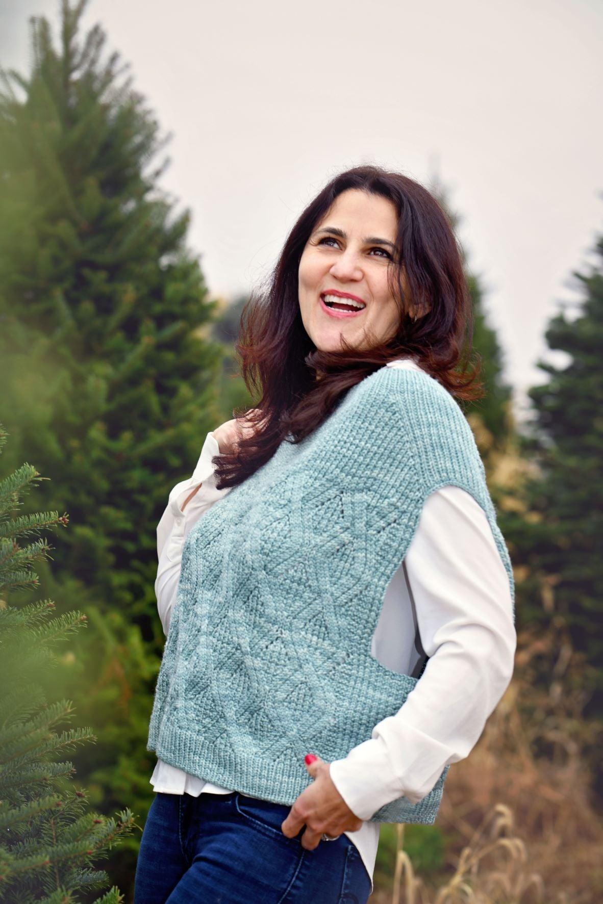 Aquamarine Vest | Unisex Pattern - Biscotte Yarns